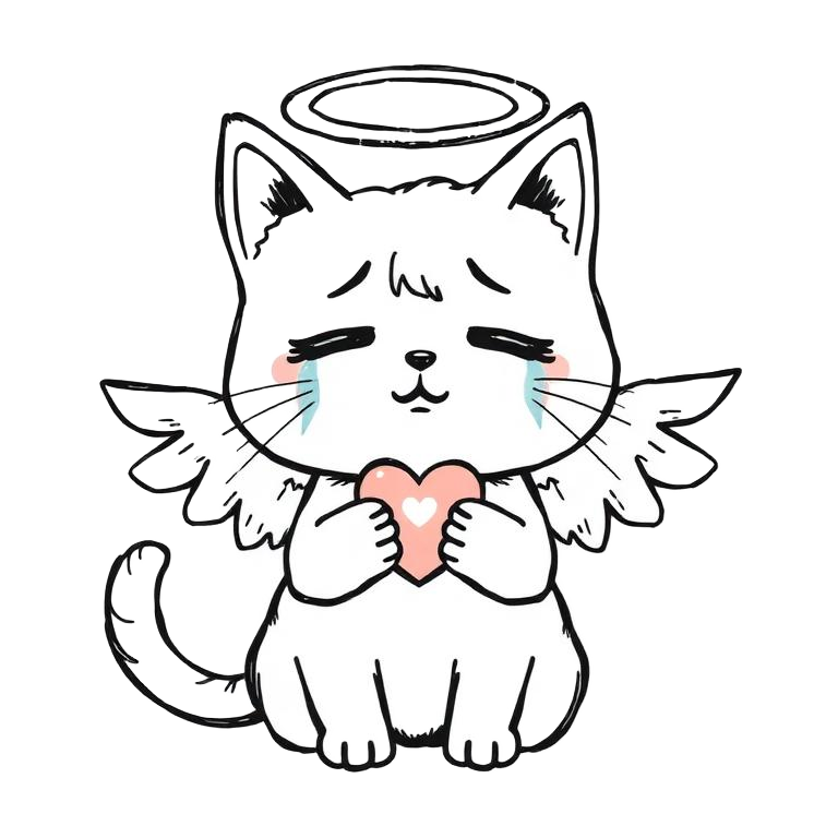 Angel Cat meme: Emotional Damage
